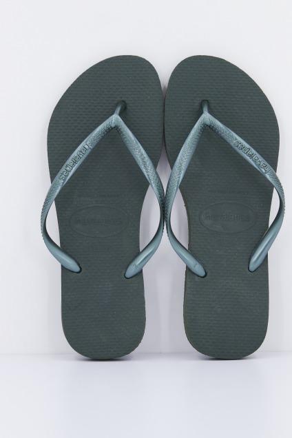 Chinelos Havaianas Modelo Slim Cor Verde 5/7