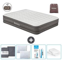 Matelas gonflable Bestway - 2P - 203x152x36 cm + Accessoires CB19