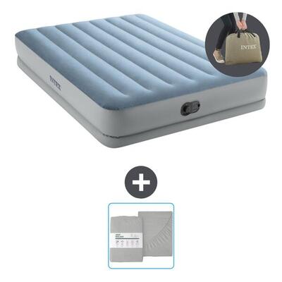 Luchtbed intex mid-rise comfort - 2p - 203x152x36 cm + accessoire cb25