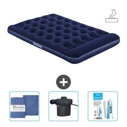 Matelas gonflable Bestway - 2P - 191x137x28 cm + Accessoires CB35