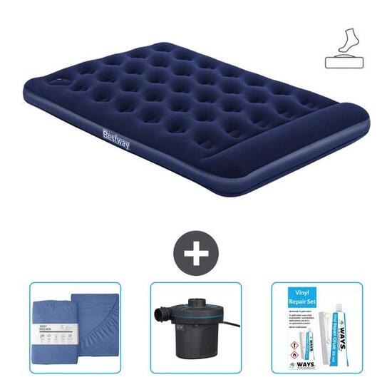 Matelas gonflable Bestway - 2P - 191x137x28 cm + Accessoires CB35