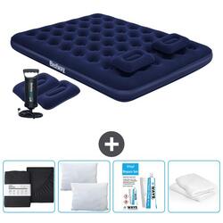 Matelas gonflable Bestway - 2P - 203x152x22 cm + Accessoires CB17