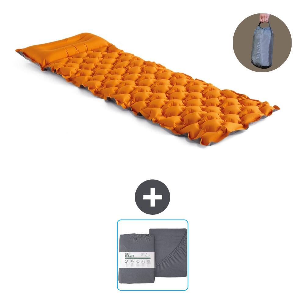 Intex - Matelas Gonflable Intex Truaire - 1p - 191x71x11 Cm + Accessoires Cb23 - Matelas Gonflable - Orange - No Size - Decathlon
