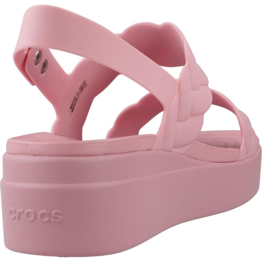 Claquettes Crocs Modèle Brooklyn Woven Upper Lw Couleur Rose 3/5
