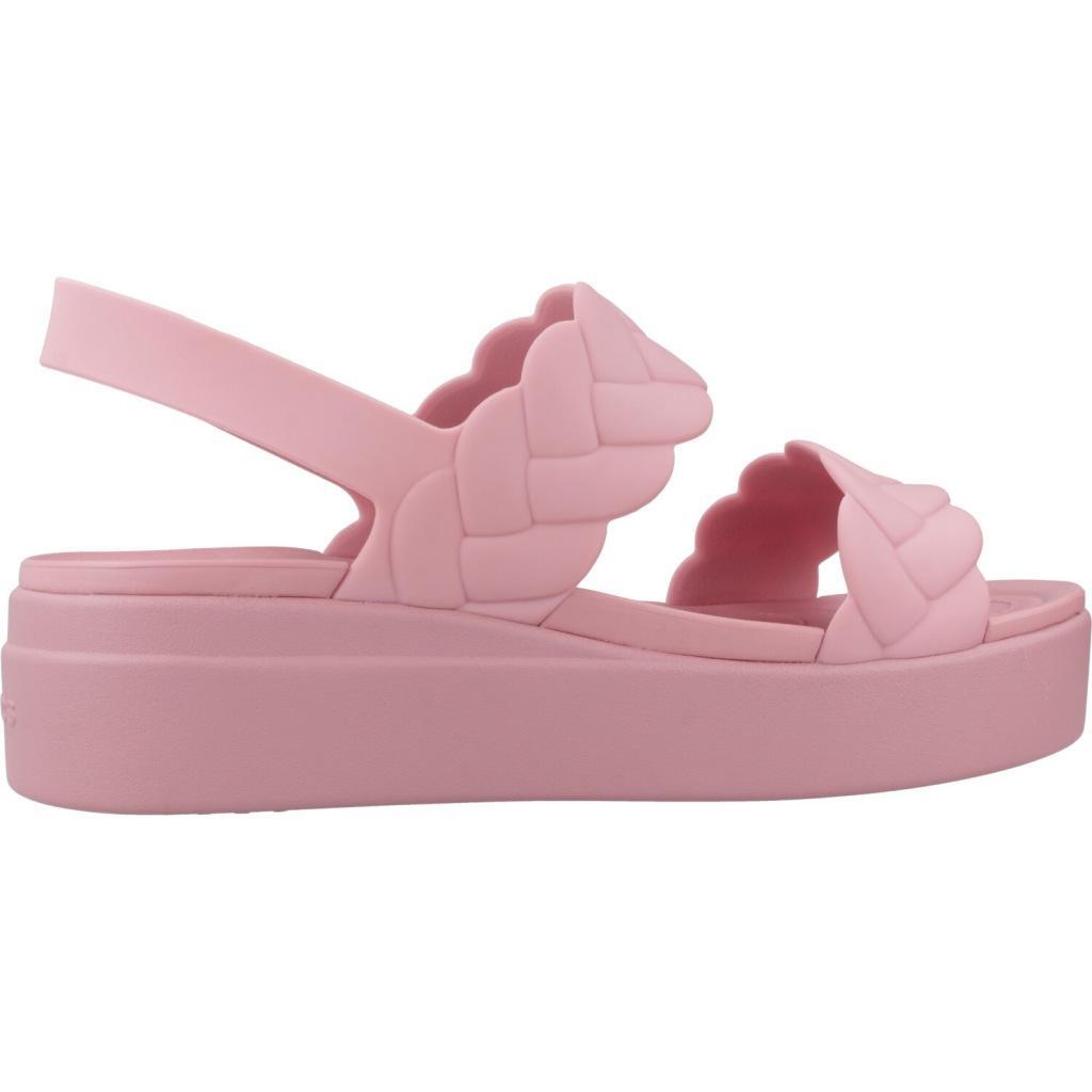 Claquettes Crocs Modèle Brooklyn Woven Upper Lw Couleur Rose 4/5