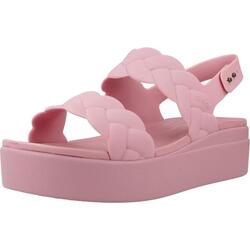 Claquettes Crocs Modèle Brooklyn Woven Upper Lw Couleur Rose