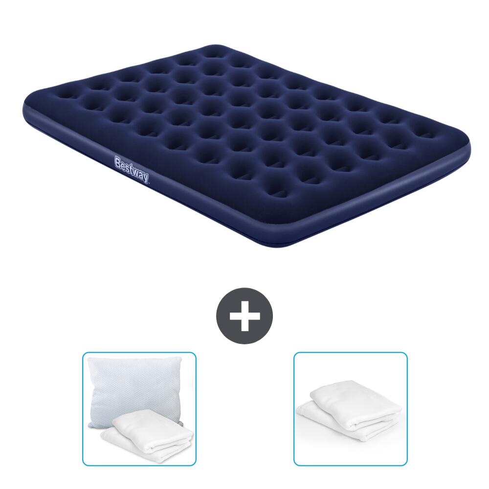Bestway - Matelas Gonflable Bestway - 2p -  203x152x22 Cm + Accessoires Cb27 - Matelas Gonflable - Bleu - No Size - Decathlon