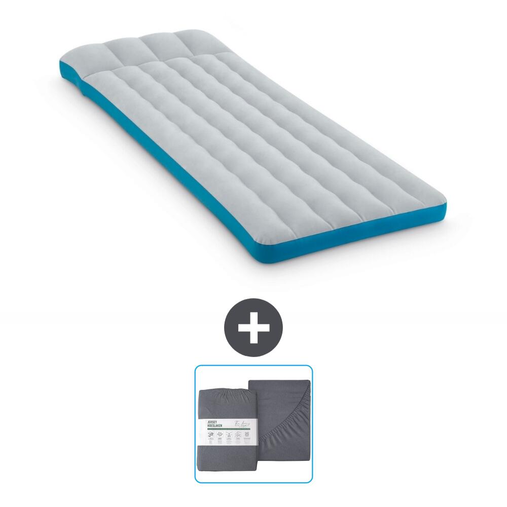 Intex - Matelas Gonflable Intex Camping - 2p - 189x72x20 Cm + Accessoires Cb23 - Matelas Gonflable - Bleu - No Size - Decathlon