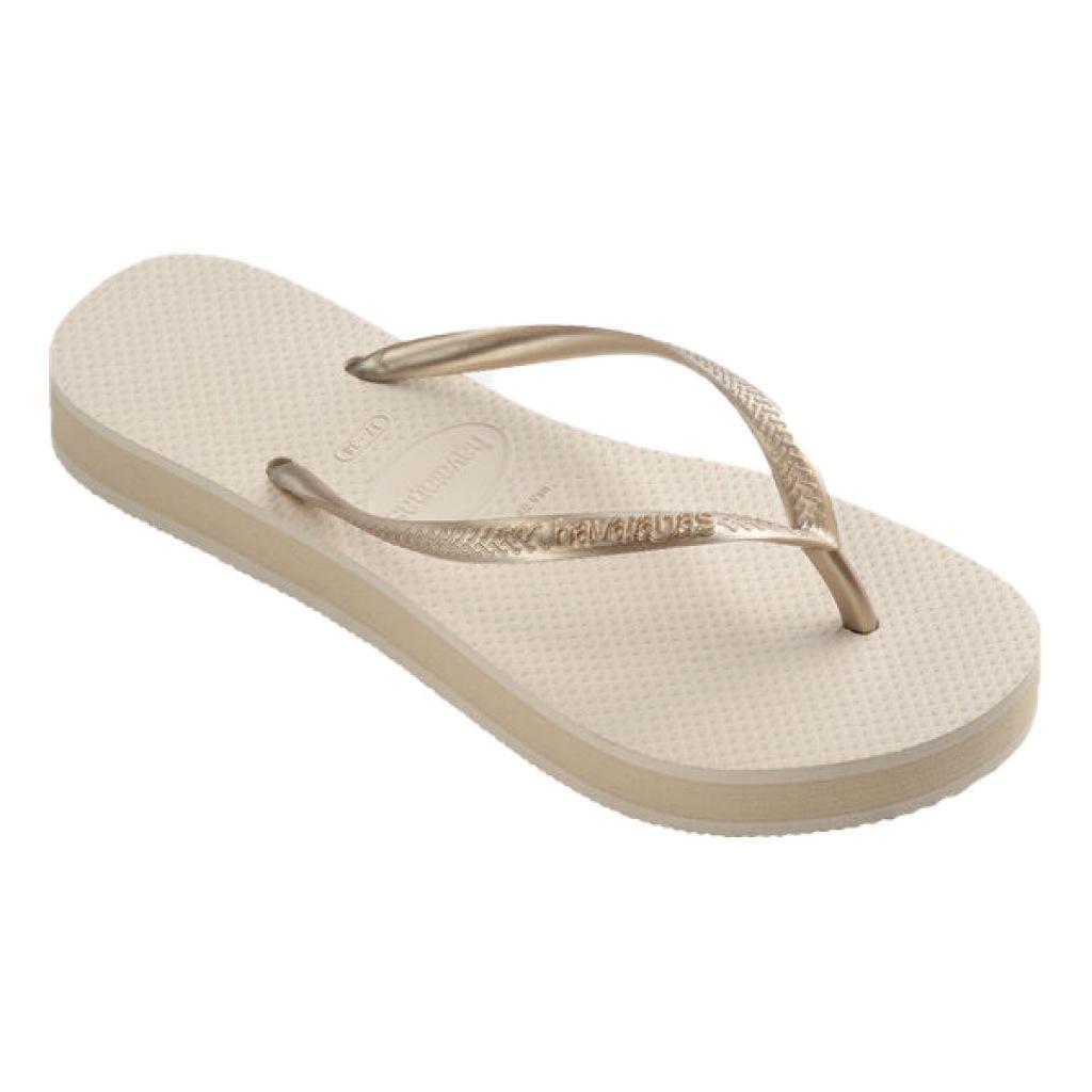 Chinelos Havaianas Modelo Slim Flatform Cor Bege 2/5