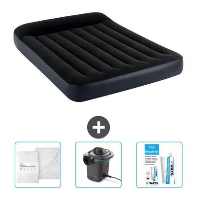 Luchtbed intex single - 2p - 191x137x25 cm + accessoires cb4