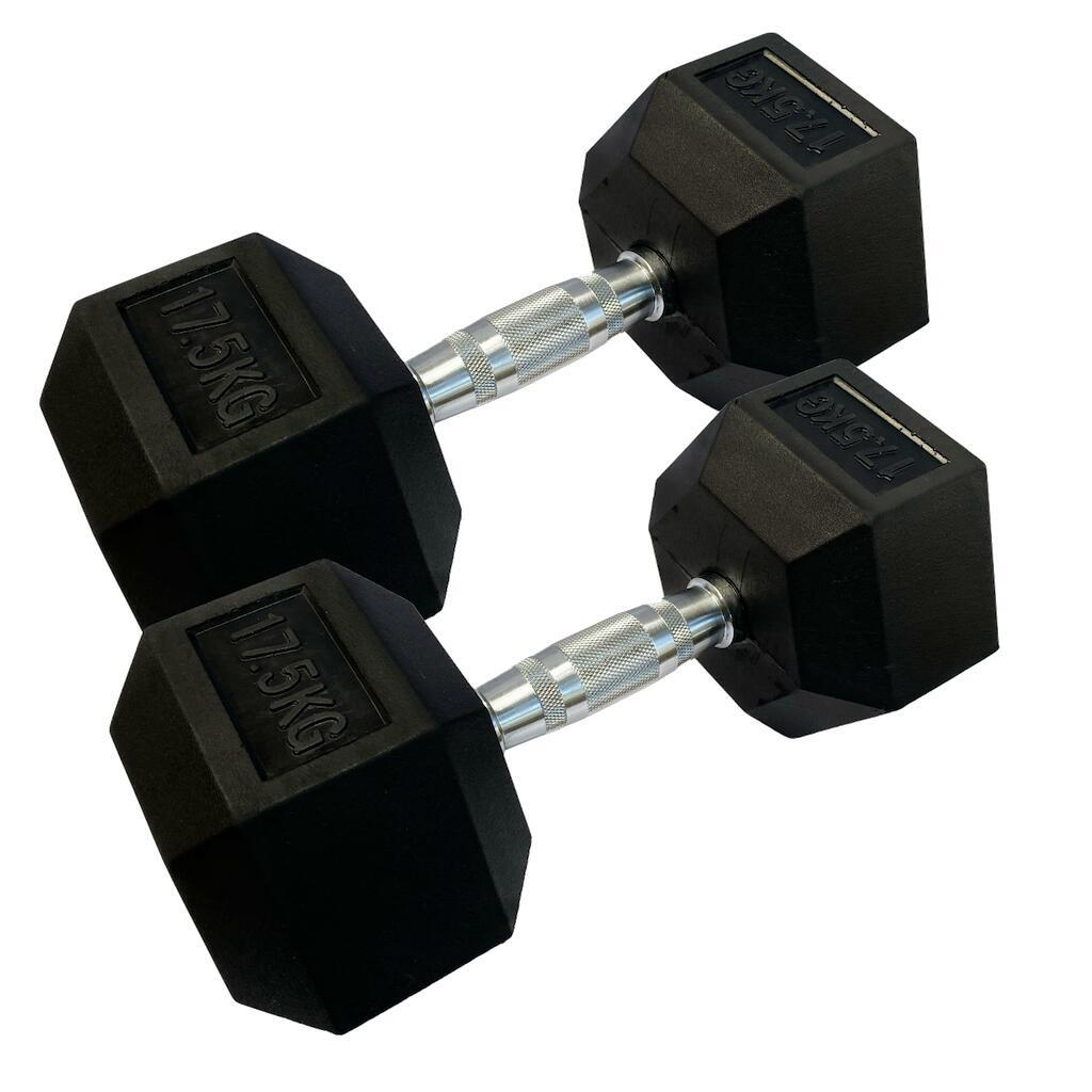 OZIO FITNESS Mancuernas Hexagonales 17,5kg (par) Fitness Musculación