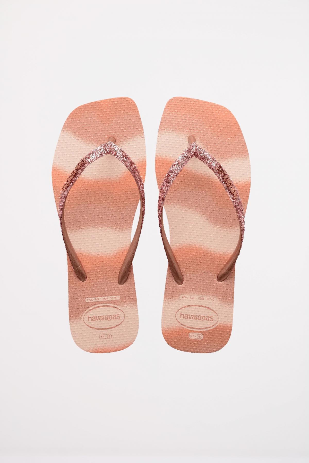 Infradito Havaianas Modello Slim Square Glitter Colore Rosa 5/5