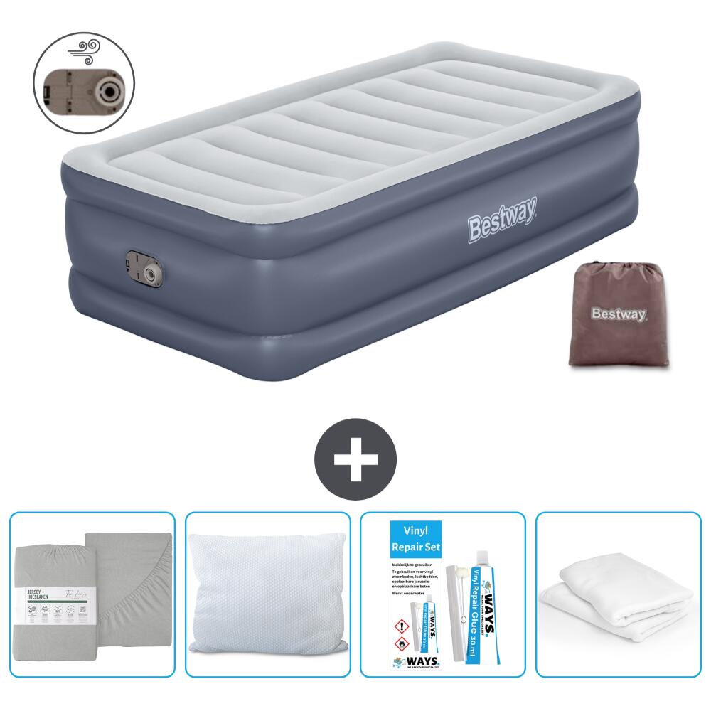 Bestway - Matelas Gonflable Bestway - 1p -  191x97x51 Cm + Accessoires Cb36 - Matelas Gonflable - Bleu - No Size - Decathlon