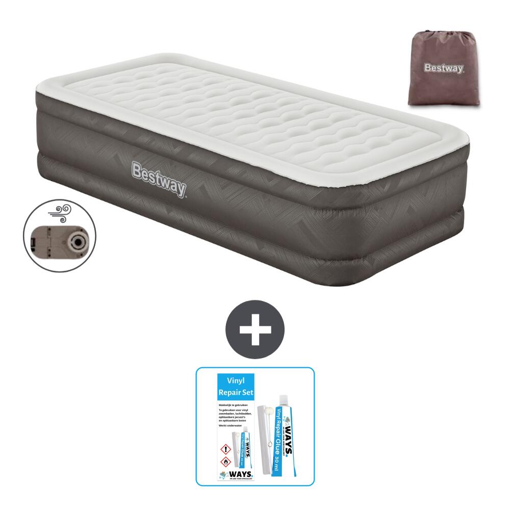 Bestway - Matelas Gonflable Bestway - 1p - 191x97x46 Cm + Accessoires Cb21 - Matelas Gonflable - Marron - No Size - Decathlon