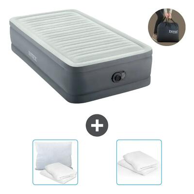 Luchtbed intex premaire i - 1p - 191x99x46 cm + accessoires cb27