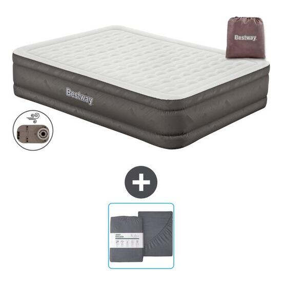 Matelas gonflable Bestway - 2P - 203x152x46 cm + Accessoires CB23