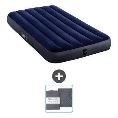 Luchtbed intex classic - 1p - 191x99x25 cm + accessoire cb23