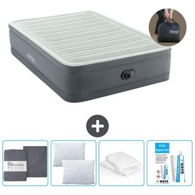Luchtbed intex premaire i - 1p - 191x99x46 cm + accessoires cb19