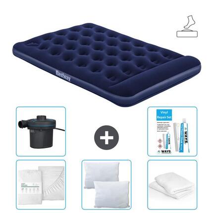 Matelas gonflable Intex Downy - 2P - 191x137x25 cm + Accessoires CB2