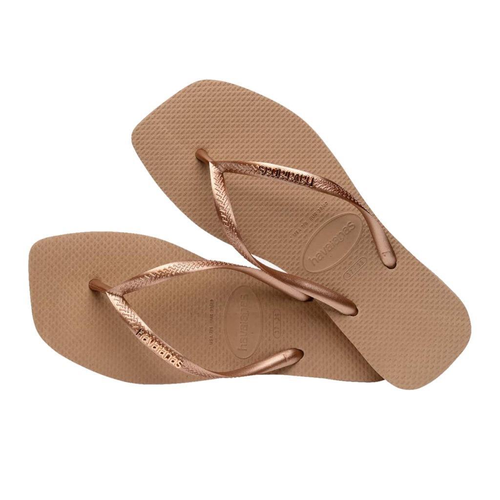 Infradito Havaianas Modello Square Logo Metallic Colore Rosa 3/5