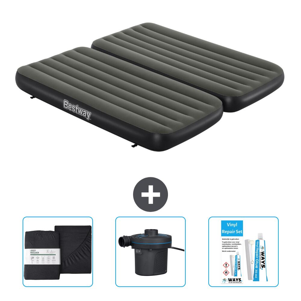 Bestway - Matelas Gonflable Bestway - 3 En 1 -  188x99x25 Cm + Accessoires Cb8 - Matelas Gonflable - Noir - No Size - Decathlon