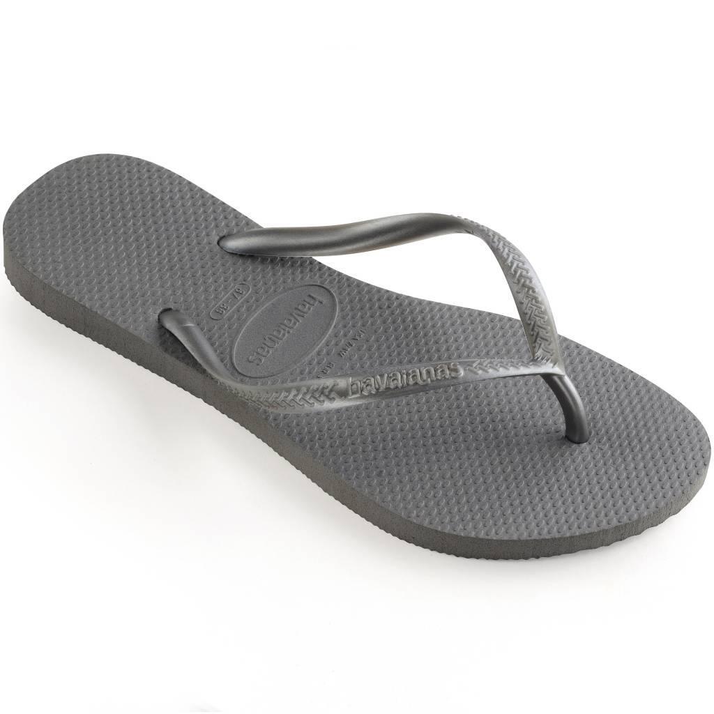 Chinelos Havaianas Modelo Slim Cor Cinza 3/5