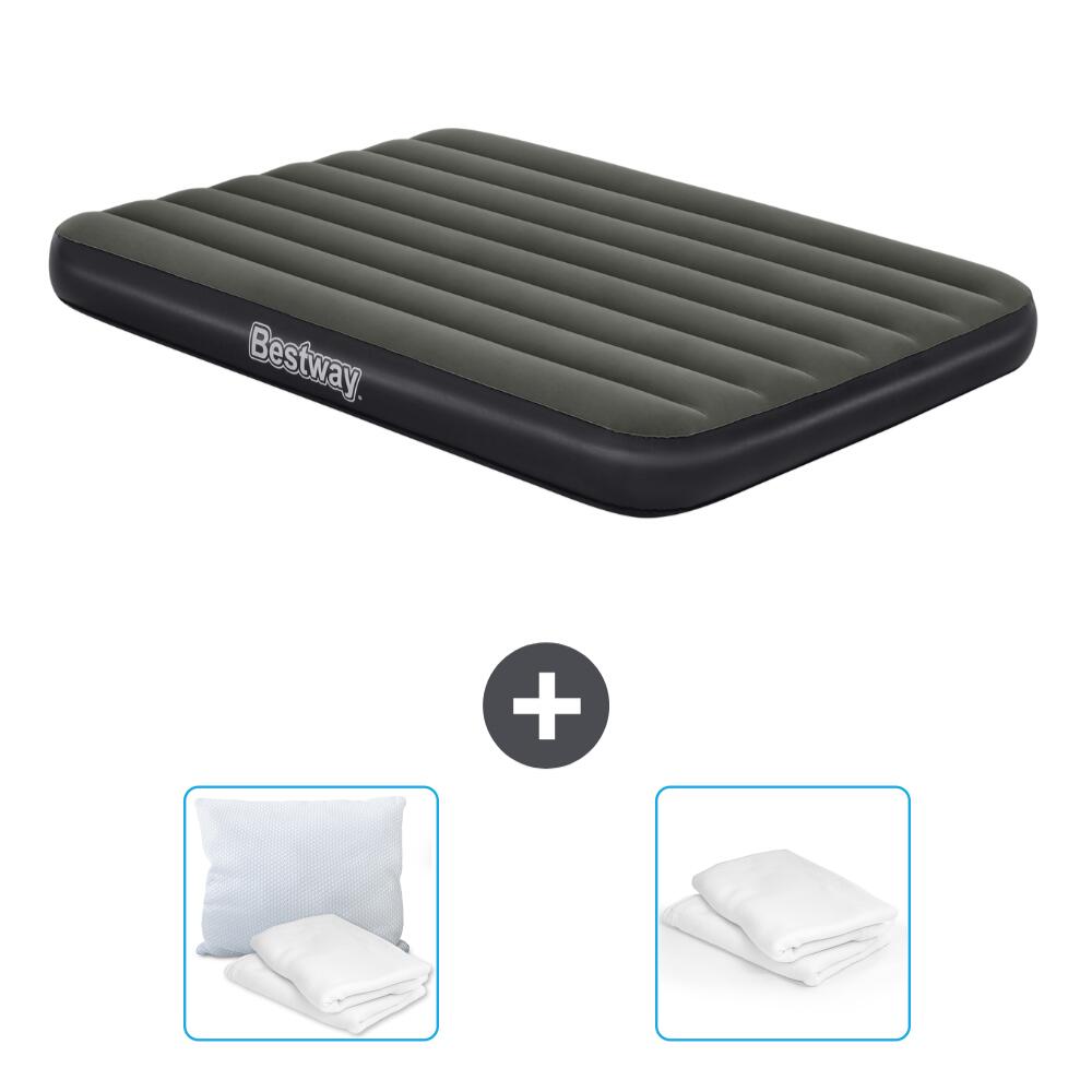 Bestway - Matelas Gonflable Bestway - 2p -  191x137x25 Cm + Accessoires Cb27 - Matelas Gonflable - Noir - No Size - Decathlon