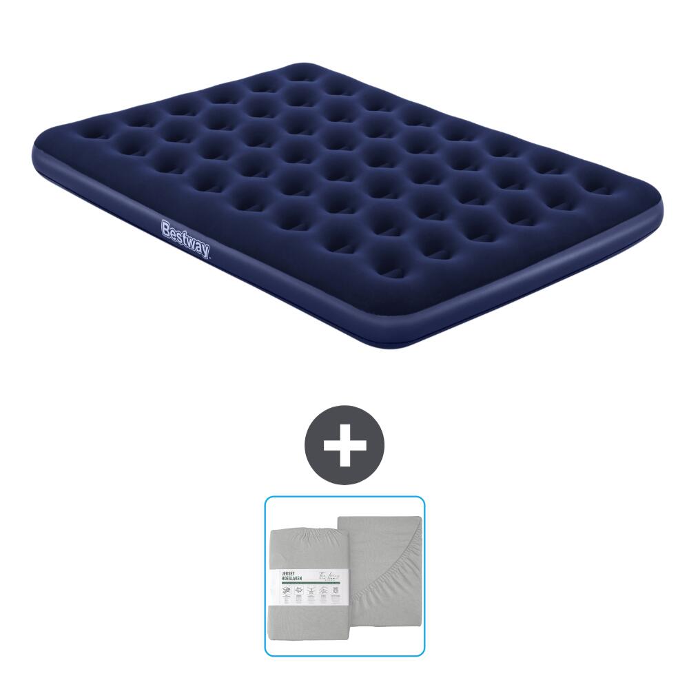 Bestway - Matelas Gonflable Bestway - 2p - 203x152x22 Cm + Accessoires Cb25 - Matelas Gonflable - Bleu - No Size - Decathlon