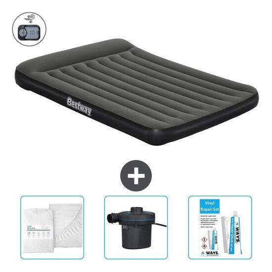 Matelas gonflable Bestway - 2P - 203x152x30 cm + Accessoires CB4
