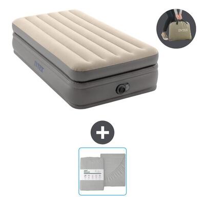 Luchtbed intex prime comfort - 1p - 191x99x51 cm + accessoire cb25