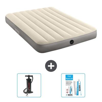 Luchtbed intex single - 1p - 191x99x25 cm + accessoires cb13