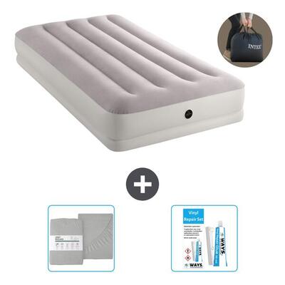 Luchtbed intex prestige - 1p - 191x99x30 cm + accessoires cb37
