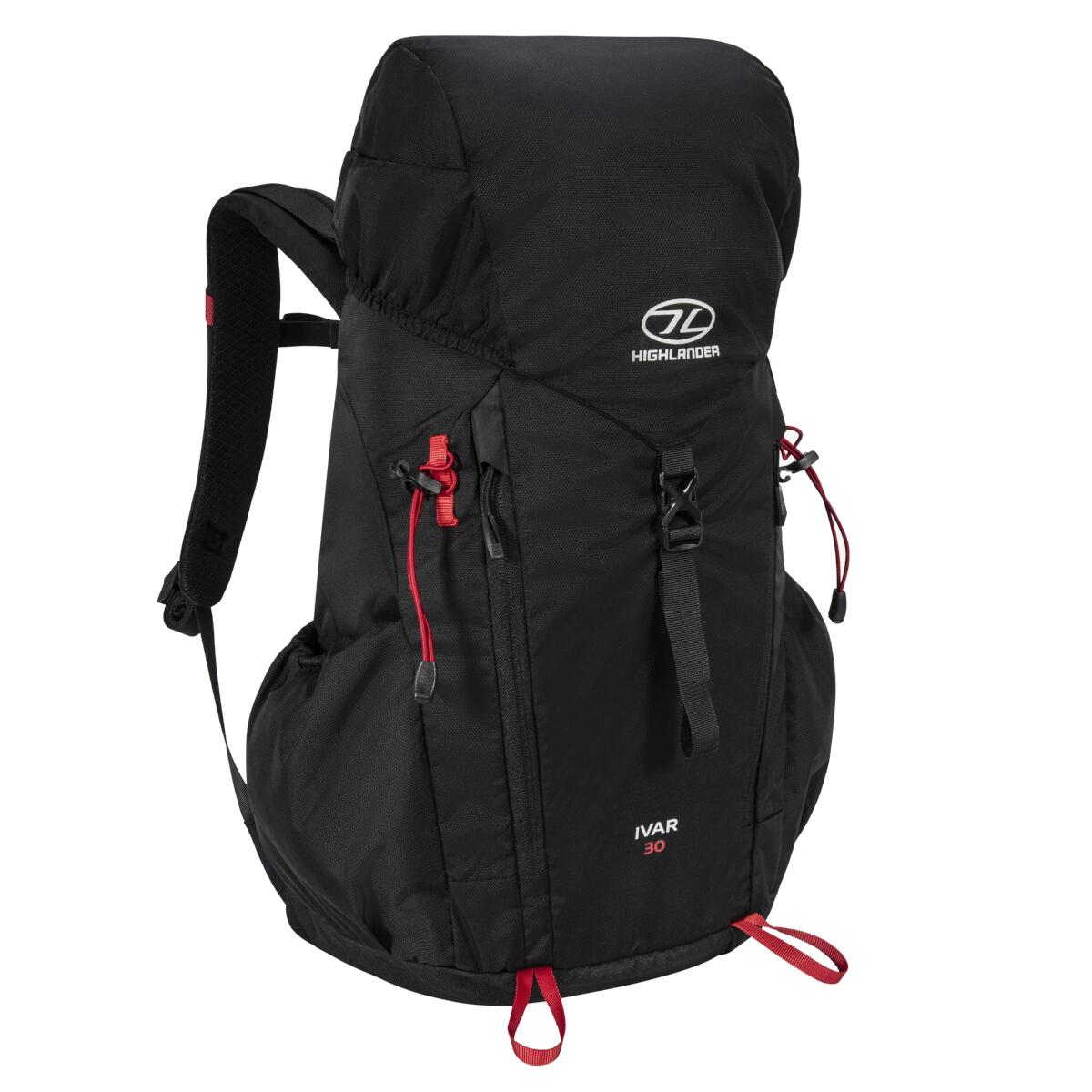 HIGHLANDER Mochila IVAR para caminhada de 1 dia - 30L - Preta