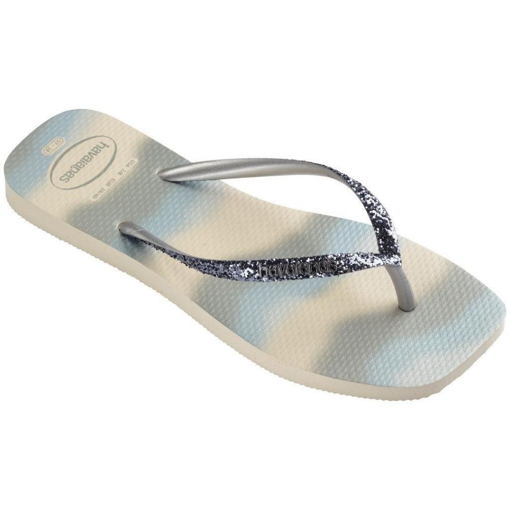 Claquettes Havaianas Modèle Slim Square Glitter Couleur Rose 2/6
