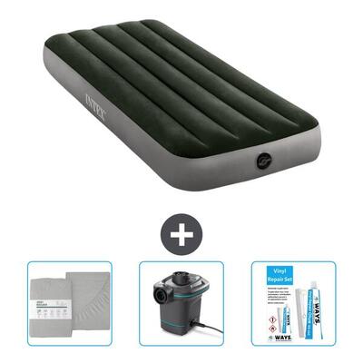 Luchtbed intex prestige - 1p - 191x76x25 cm + accessoires cb31