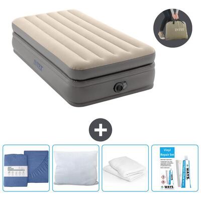 Luchtbed intex prime comfort - 1p - 191x99x51 cm + accessoires cb38