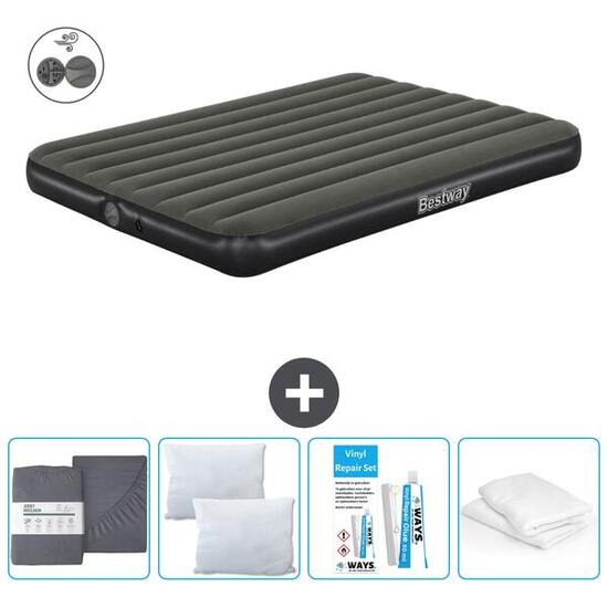 Matelas gonflable Bestway - 2P - 203x152x25 cm + Accessoires CB19