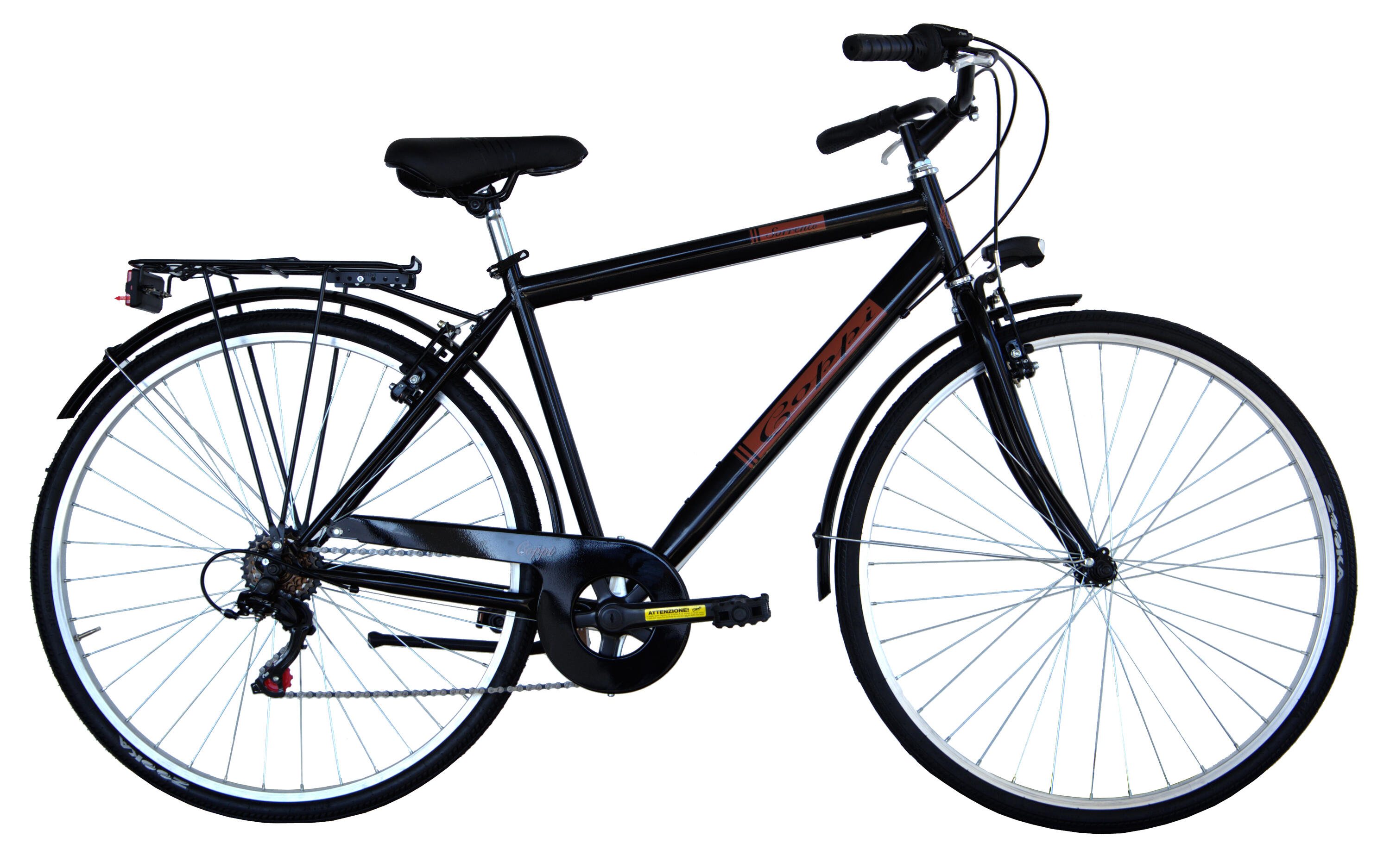 COPPI Bici muscolare Coppi Trekking 28″ Sorrento 6V Nero