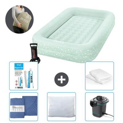 Luchtbed intex kidz - 1p - 168x107x25 cm + accessoires cb33