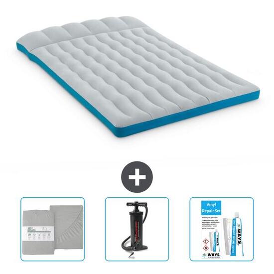 Matelas gonflable Intex Camping - 2P - 193x127x24 cm + Accessoires CB30