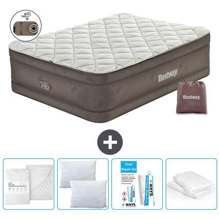 Matelas gonflable Bestway - 2P - 203x152x51 cm + Accessoires CB15