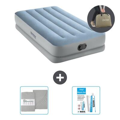 Luchtbed intex mid-rise comfort - 1p - 191x99x36 cm + accessoires cb37