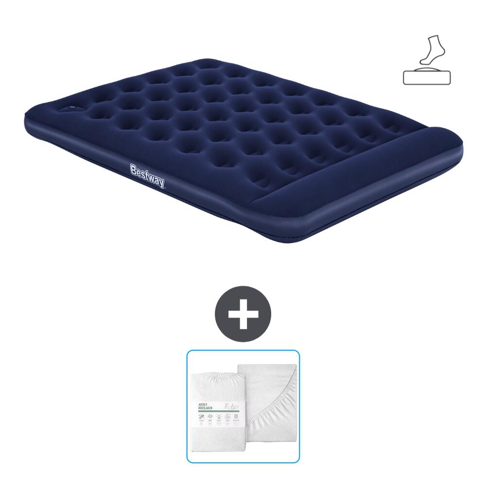 Bestway - Matelas Gonflable Bestway - 2p - 203x152x28 Cm + Accessoires Cb24 - Matelas Gonflable - Bleu - No Size - Decathlon