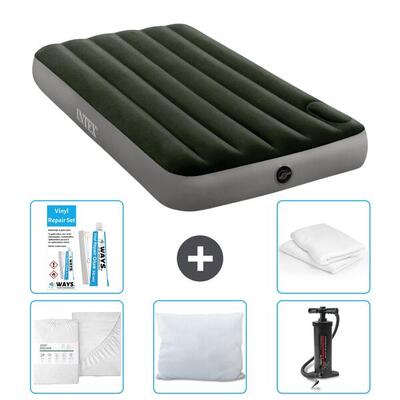 Luchtbed intex downy - 1p - 191x99x25 cm + accessoires cb1