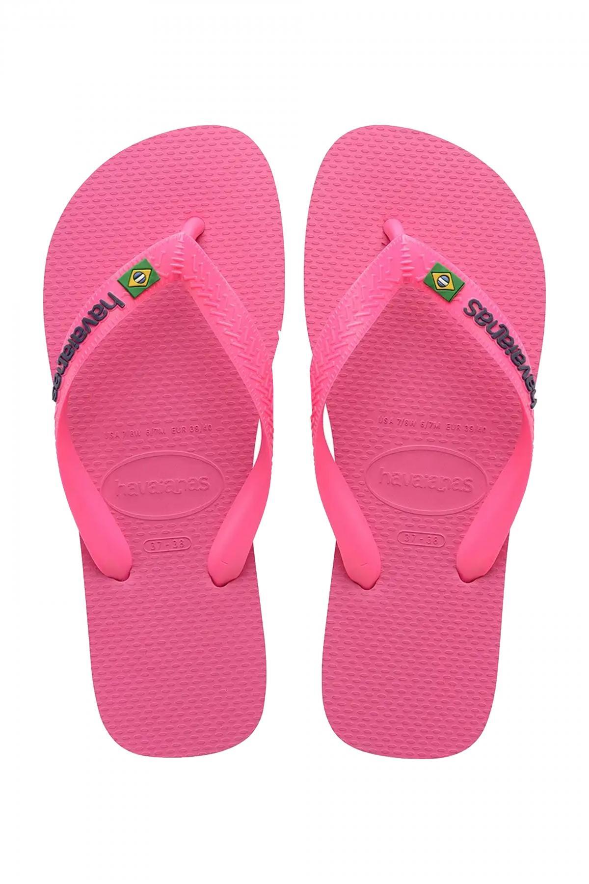 Infradito Donna Havaianas Brasil Logo Neon Rosa 5/5
