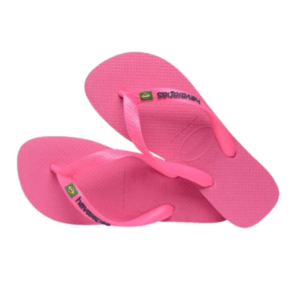 Infradito Donna Havaianas Brasil Logo Neon Rosa 4/5