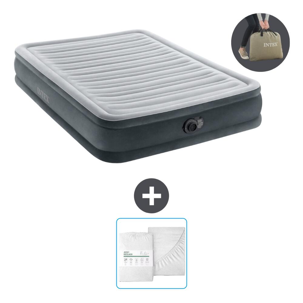 INTEX Luchtbed Intex Plush Mid - 2P - 191x137x33 cm + Accessoire CB24