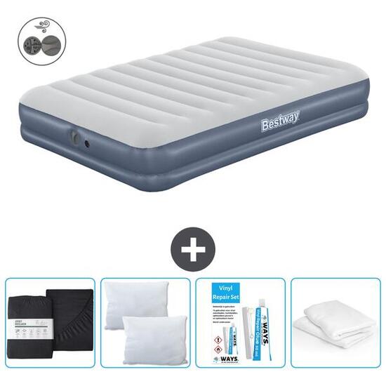 Matelas gonflable Bestway - 2P - 203x152x36 cm + Accessoires CB17