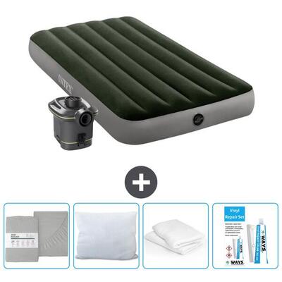Luchtbed intex prestige - 1p - 191x99x25 cm + accessoires cb36