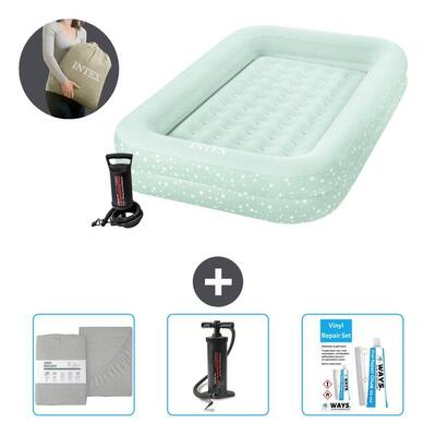 Luchtbed intex kidz - 1p - 168x107x25 cm + accessoires cb30